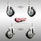 Service Caster 4 Inch 316SS Black Polyurethane Swivel 10mm Threaded Stem Caster Brake, 2PK SS316TS20S414-PPUB-BLK-M1015-2-TLB-2 - alternate 3